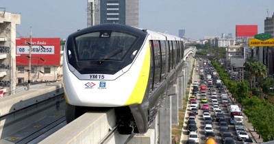 รู้จัก! "รถไฟฟ้าสายสีเหลือง" ช่วงลาดพร้าว-สำโรง 23 สถานี โมโนเรลสายแรกของไทย