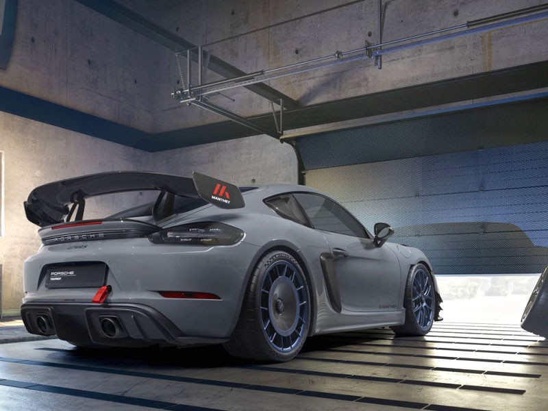 Porsche เผยชุดแต่งเสริมสมรรถนะ Manthey สำหรับ Porsche 718 Cayman GT4 RS ในเยอรมนี