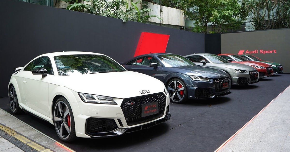 Audi เปิดตัว Audi TT RS Heritage 25 คันในโลก พร้อม 2 รุ่นพิเศษ ทั้ง RS 4 Avant Competition และ RS 5 Coupé Competition ฉลองครบรอบ 40 ปี Audi Sport