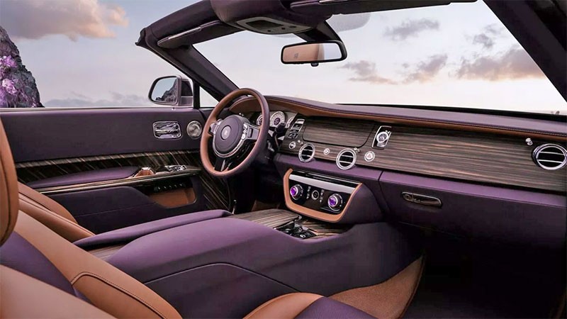 Rolls-Royce Amethyst Droptail รถเปิดประทุนระดับ Ultra Luxury หลังคาถอดได้ ตกแต่งด้วยอัญมณีและไม้