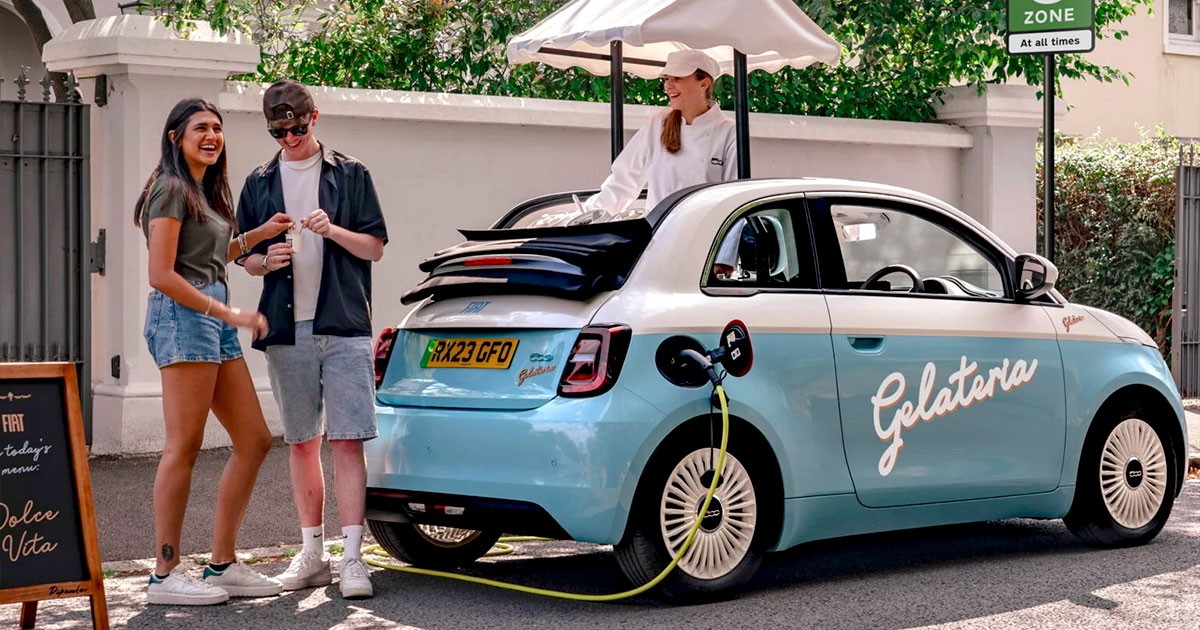 Fiat เปิดตัวรถยนต์ไฟฟ้า Fiat 500e Gelateria Edition สุดน่ารัก! ร้านค้าเคลื่อนที่หนึ่งเดียวในโลก สำหรับคนรักไอศกรีม