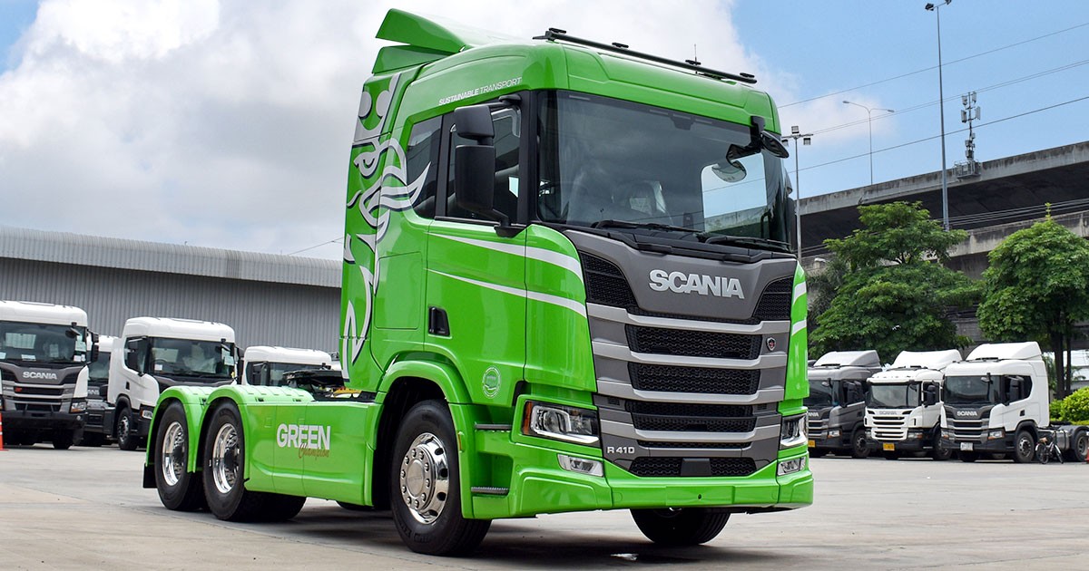 Scania เปิดตัวรถบรรทุกรุ่นพิเศษ Green Champion ตอกย้ำความเป็นผู้นำด้านการขนส่งที่ยั่งยืน