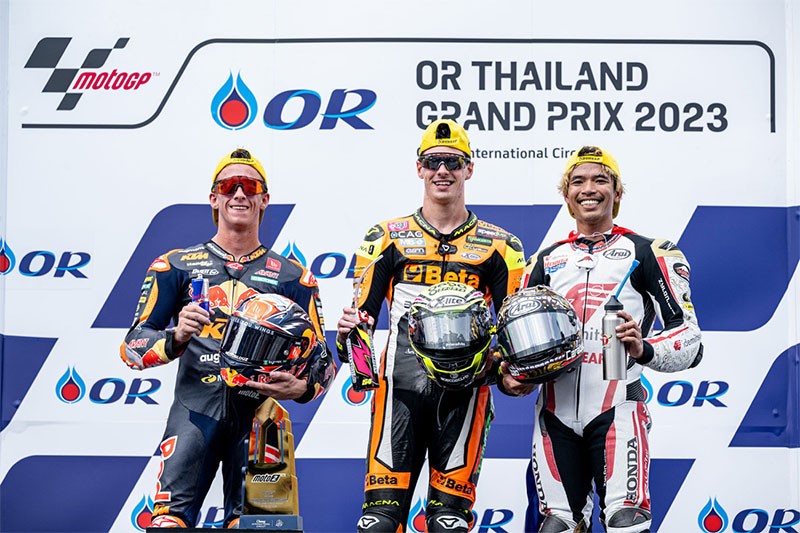 OR Thailand Grand Prix 2023 ประสบความสำเร็จยิ่งใหญ่ "มาร์ติน" ฟอร์มโหดเหมาชัย "ก้อง-สมเกียรติ" สร้างประวัติศาสตร์บิดคว้าโพเดียม โฮมเรซ
