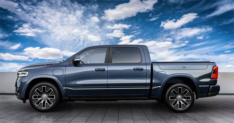 RAM 1500 Ramcharger รถกระบะไฟฟ้าแบบ Range-Extended มอเตอร์ไฟฟ้าคู่ 672 แรงม้า วิ่งไกล 1,110 กม.!