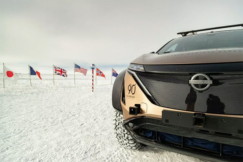 Nissan Ariya รถยนต์ไฟฟ้าคันแรกของโลก ที่เดินทางจากขั้วโลกเหนือ สู่ขั้วโลกใต้ ระยะทางกว่า 30,000 กิโลเมตร!