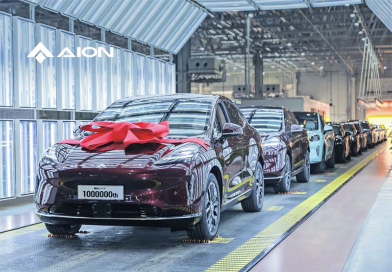 GAC AION ผลิตรถยนต์ครบ 1 ล้านคันแรกภายใน 4 ปี ขึ้นแท่นเป็นค่ายรถที่ทำได้เร็วที่สุดในโลก