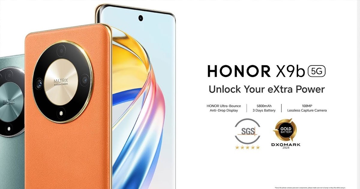 HONOR เปิดตัวสมาร์ทโฟน HONOR X9b โชว์โยนลงพื้นจะๆ อึด ถึก ทน! กับหน้าจอและเครื่องกันกระแทก 360 องศา ในราคา 10,990 บาท