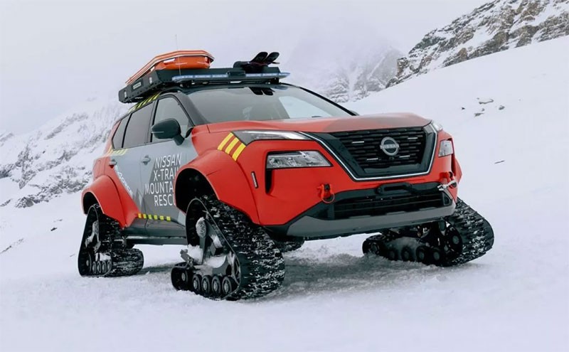 Nissan Europe เผยรถต้นแบบล้อตีนตะขาบ Nissan X-Trail Mountain Rescue กับการเป็นรถกู้ภัยบนภูเขาหิมะ