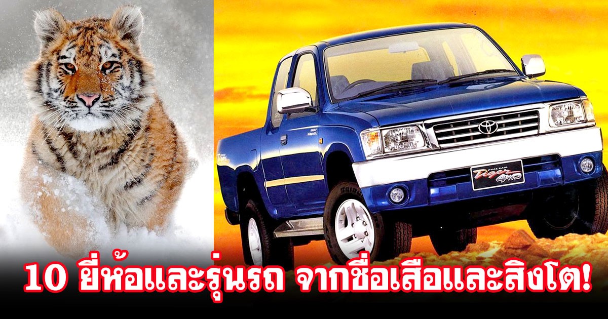 10 ยี่ห้อรถ & รุ่นรถยนต์ ที่มาจากสัตว์ในวงศ์ตระกูล "เสือ" และ "สิงโต"