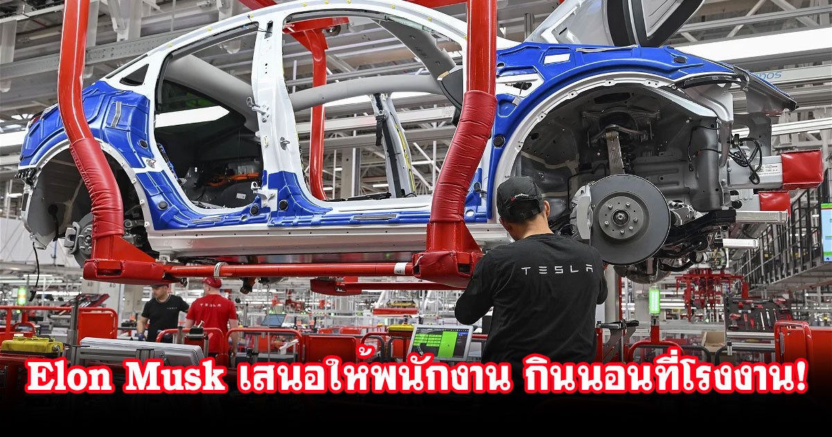 Tesla เร่งผลิตรถยนต์ไฟฟ้ารุ่นใหม่ Elon Musk ถึงกับเปรยให้ทีมงานและวิศวกร กินนอนที่โรงงาน Texas Gigafactory!