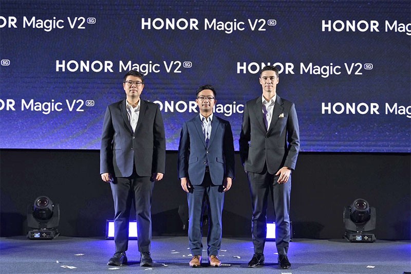 HONOR เขย่าตลาดมือถือจอพับ เปิดตัว "HONOR Magic V2" บางที่สุดในไทย ชูนวัตกรรมระดับพรีเมียมแบบจัดเต็มในราคา 59,990 บาท