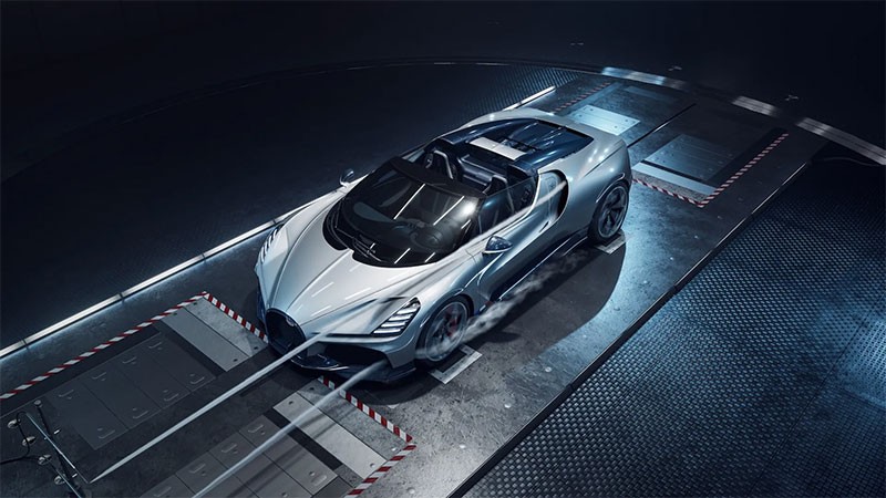 Bugatti Mistral กำลังทดสอบแอโรไดนามิกส์ในอุโมงค์ลม ก่อนผลิตเพียง 99 คัน และส่งมอบรถปลายปีนี้!